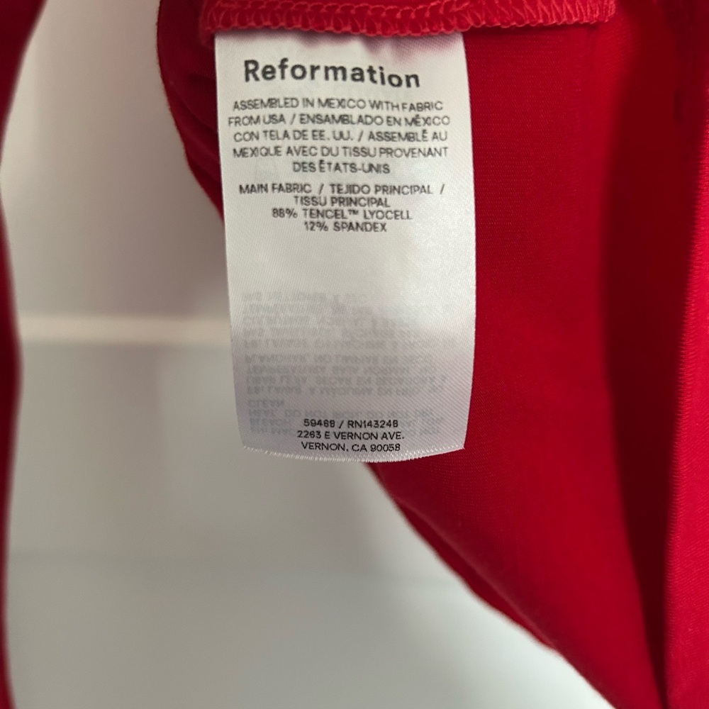 Reformation Wiley Knit Top XS in Lipstick Red EUC - Picture 6 of 6